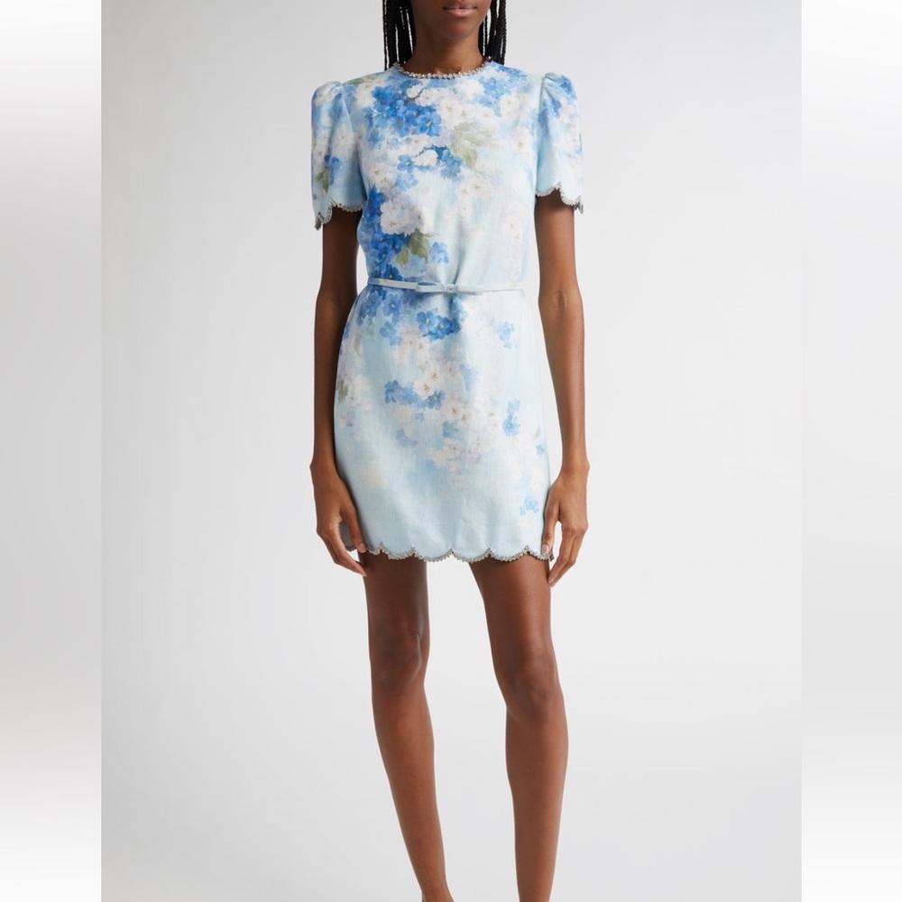 Zimmermann Scallop Crystal Dress Size AU2